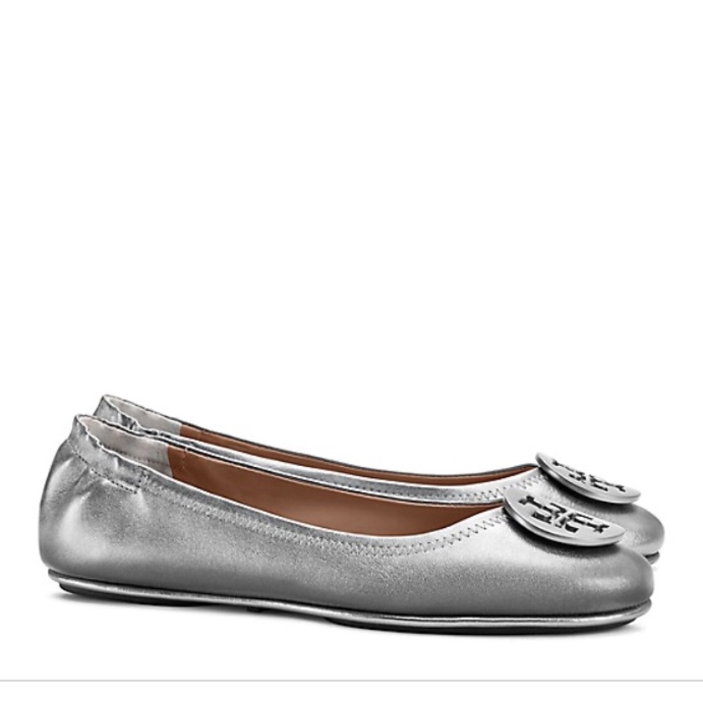 Tory Burch Minnie Ballet with Pearlized logo